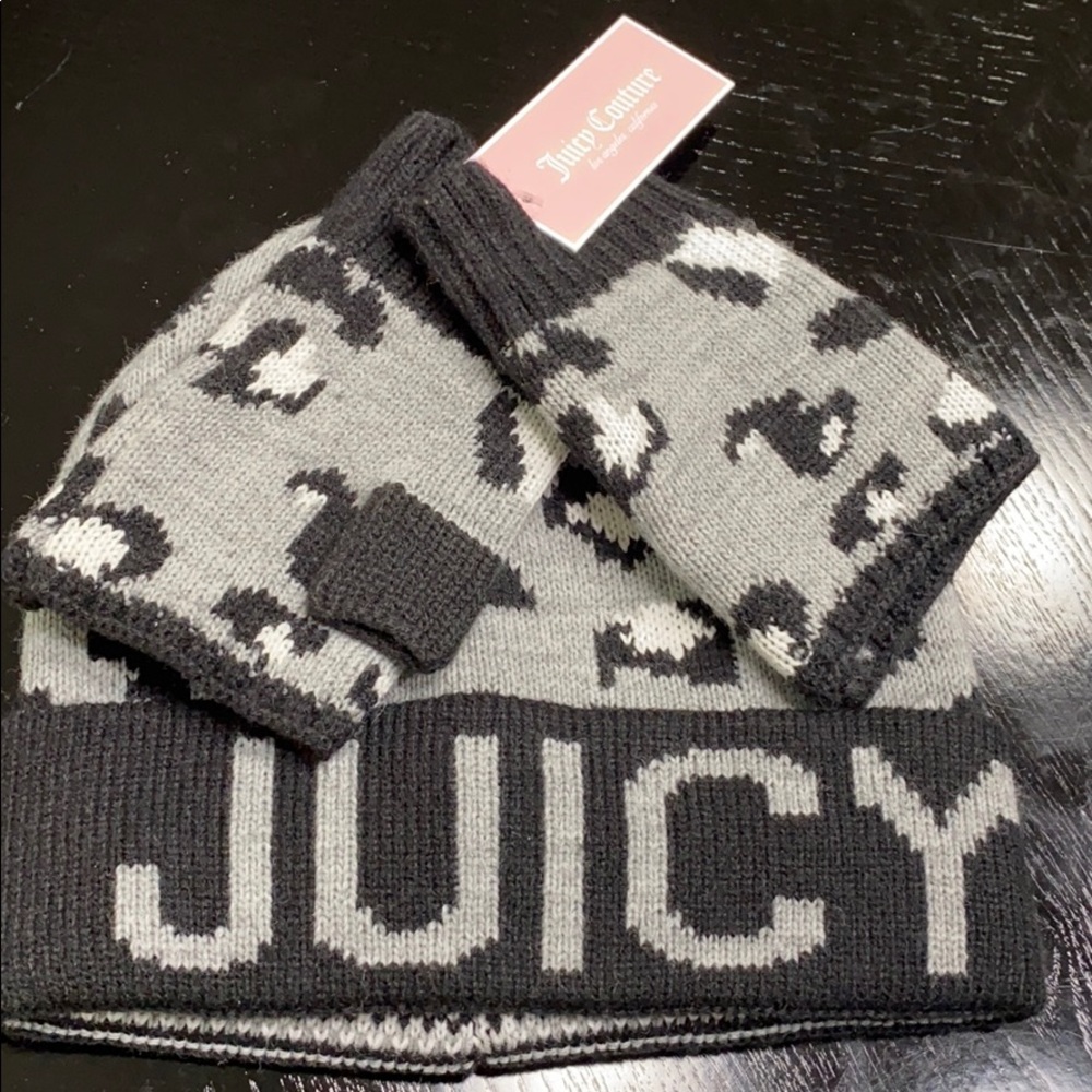Juicy Couture glove and Beanie set